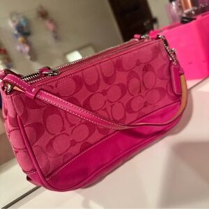 Coach Fuchsia Signature Shoulder Bag